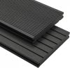 VIDAXL Terrasplanken met accessoires 10 m&#xB2, 2, 2 m massief HKC zwart online kopen
