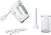 BOSCH Handmixer ErgoMixx MFQ36440 5 standen plus turbofunctie, 2 roergardes, 2 edelstalen deeghaken, pureerstaaf, beker, wit online kopen